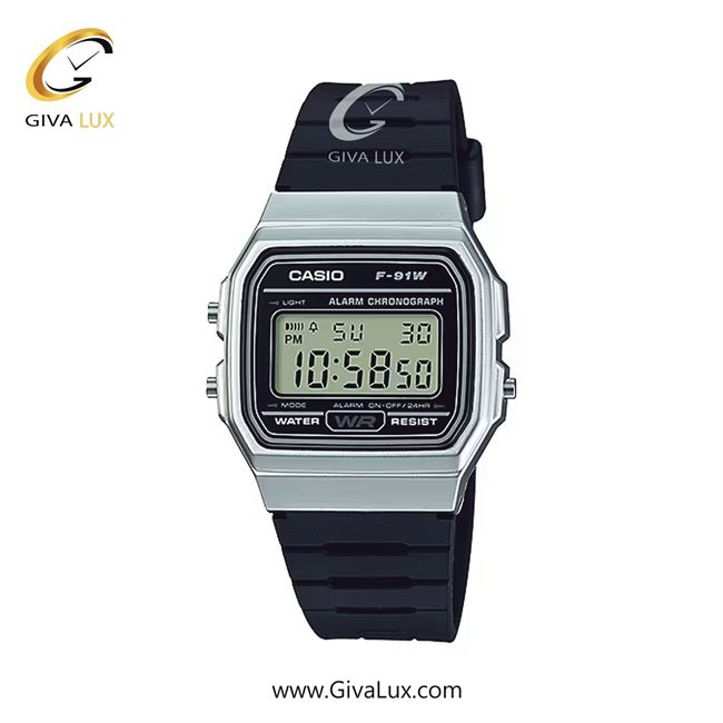 ساعت مچی اورجینال کاسیو Casio نقره ای | مشکی| نقره ای| کد رفرنس F-91WM-7A