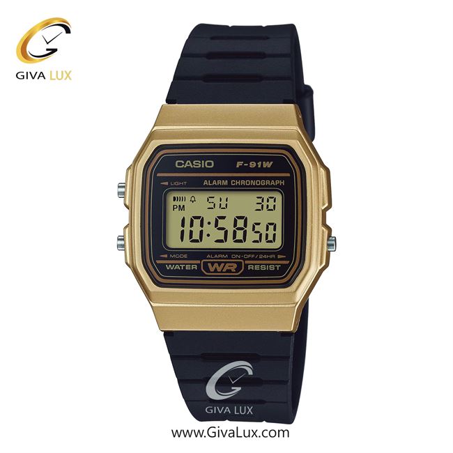 ساعت مچی اورجینال یونیسکس-اسپرت کاسیو Casio طلایی | مشکی| مشکی| کد رفرنس F-91WM-9ADF