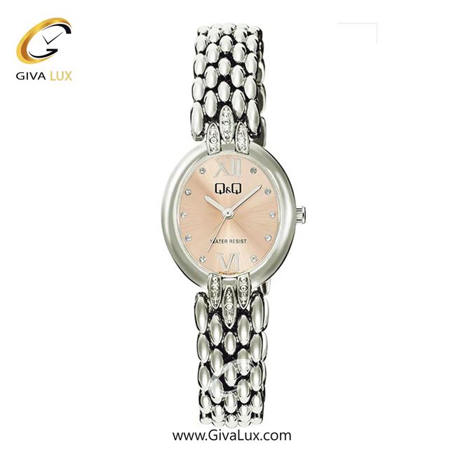 ساعت مچی اورجینال زنانه کیو اند کیو Q&Q نقره ای | نقره ای| گلبهی| کد رفرنس F16A-003PY