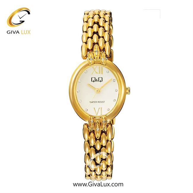 ساعت مچی اورجینال زنانه کیو اند کیو Q&Q طلایی | طلایی| سفید| کد رفرنس F16A-004PY