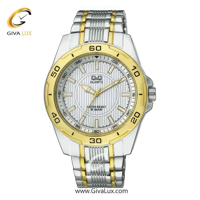 ساعت مچی اورجینال مردانه کیو اند کیو Q&Q نقره ای-طلایی | طلایی-نقره ای| نقره ای| کد رفرنس F496J401Y