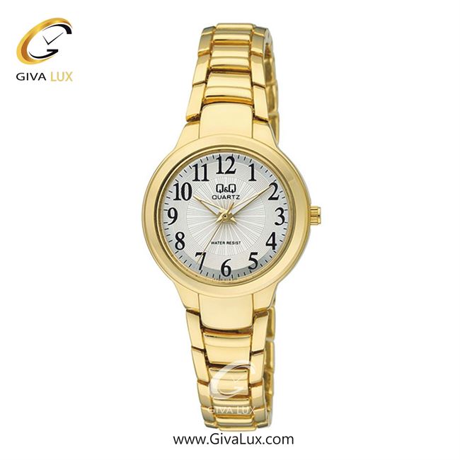 ساعت مچی اورجینال زنانه کیو اند کیو Q&Q طلایی | طلایی| سفید| کد رفرنس F499J014Y