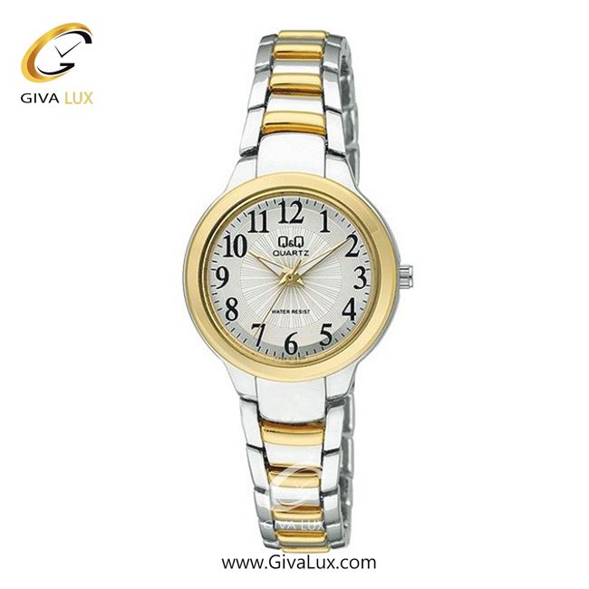 ساعت مچی اورجینال زنانه کیو اند کیو Q&Q نقره ای-طلایی | نقره ای-طلایی| سفید| کد رفرنس F499J404Y