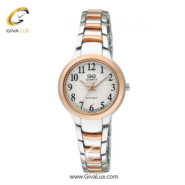 ساعت مچی اورجینال زنانه کیو اند کیو Q&Q رزگلد-نقره ای | نقره ای-رزگلد| سفید| کد رفرنس F499J414Y