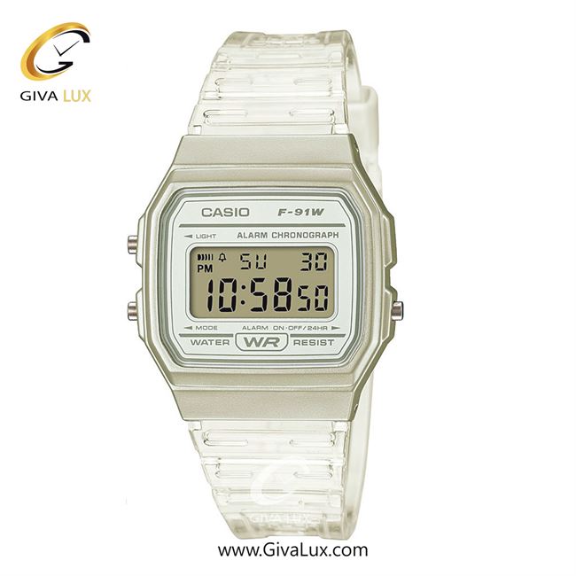 ساعت مچی اورجینال زنانه کاسیو Casio سفید | سفید صدفی| سفید| کد رفرنس F-91WS-7DF