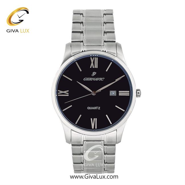 ساعت مچی اورجینال مردانه گرناویک نقره ای | نقره ای| مشکی| کد رفرنس G210
