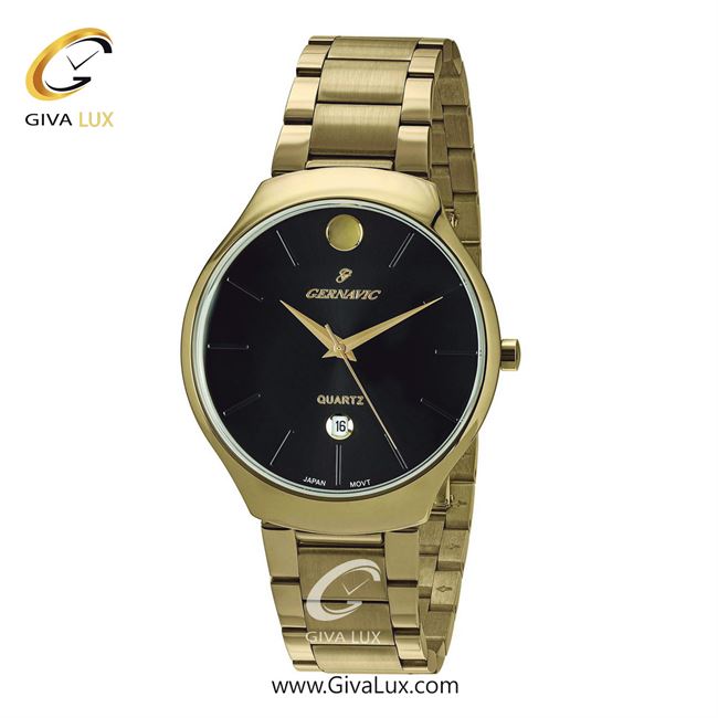 ساعت مچی اورجینال مردانه گرناویک طلایی | طلایی| مشکی| کد رفرنس G222
