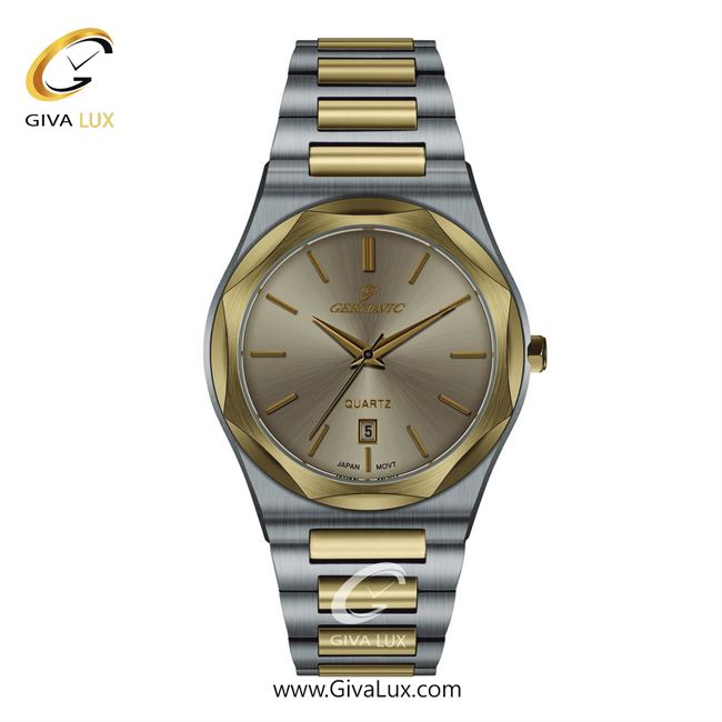 ساعت مچی اورجینال مردانه گرناویک نقره ای-طلایی | نقره ای-طلایی| شامپاینی| کد رفرنس G224