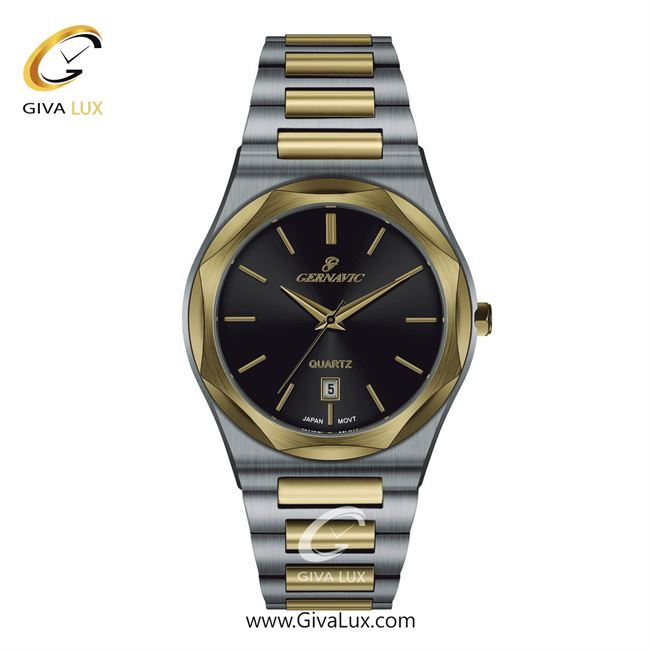 ساعت مچی اورجینال مردانه گرناویک نقره ای-طلایی | طلایی-نقره ای| مشکی| کد رفرنس G224