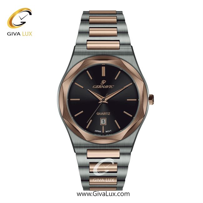 ساعت مچی اورجینال مردانه گرناویک نقره ای-رزگلد | رزگلد-نقره ای| مشکی| کد رفرنس G224