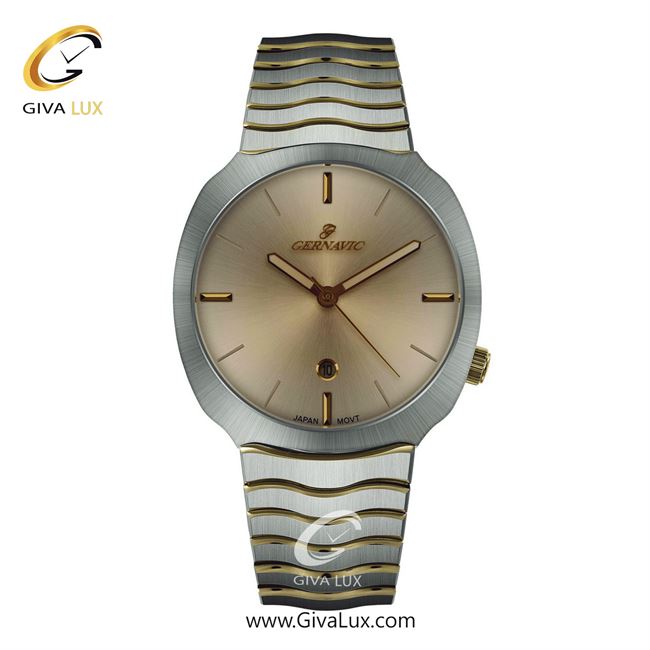 ساعت مچی اورجینال مردانه گرناویک نقره ای | طلایی-نقره ای| شامپاینی| کد رفرنس G226