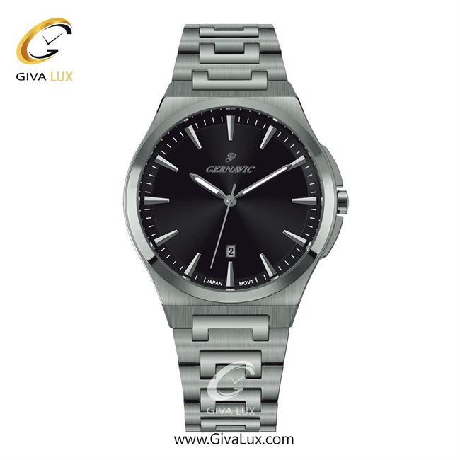 ساعت مچی اورجینال مردانه گرناویک نقره ای | نقره ای| مشکی| کد رفرنس G227