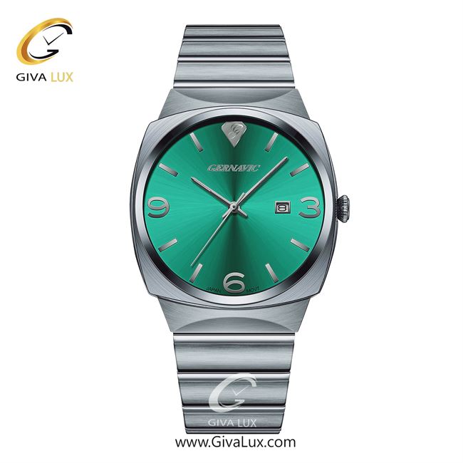 ساعت مچی اورجینال مردانه گرناویک نقره ای | نقره ای| سبز| کد رفرنس G230
