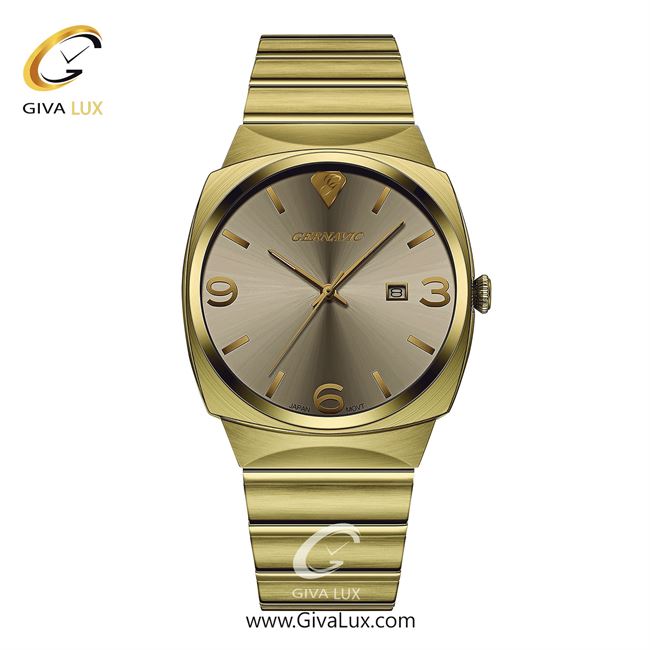 ساعت مچی اورجینال مردانه گرناویک طلایی | طلایی| شامپاینی| کد رفرنس G230
