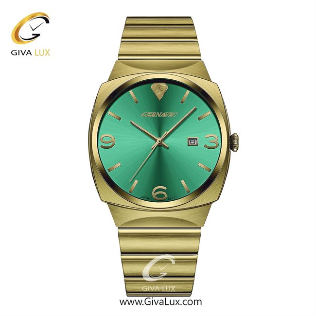 ساعت مچی اورجینال مردانه گرناویک طلایی | طلایی| سبز| کد رفرنس G230