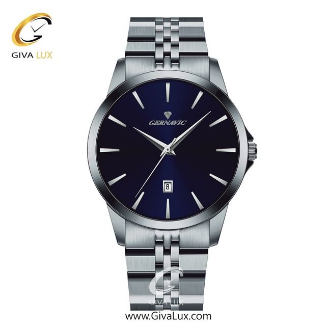 ساعت مچی اورجینال مردانه گرناویک نقره ای | نقره ای| سرمه ای| کد رفرنس G232