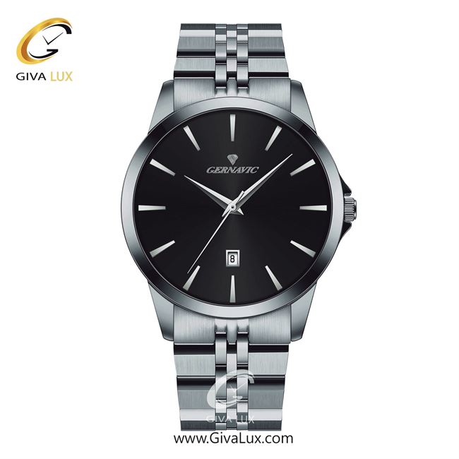 ساعت مچی اورجینال مردانه گرناویک نقره ای | نقره ای| مشکی| کد رفرنس G232