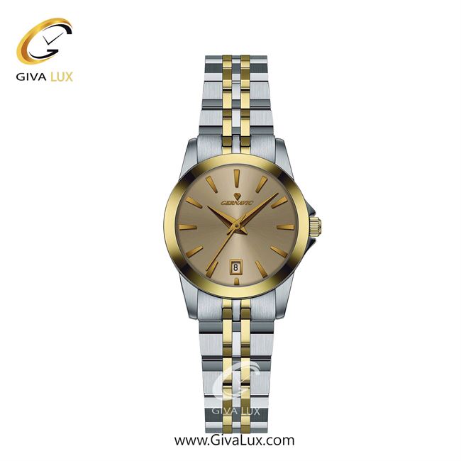ساعت مچی اورجینال زنانه گرناویک نقره ای-طلایی | نقره ای-طلایی| شامپاینی| کد رفرنس G232