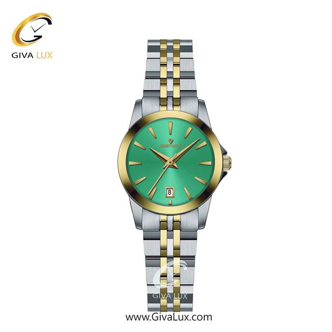 ساعت مچی اورجینال زنانه گرناویک نقره ای-طلایی | نقره ای-طلایی| سبز| کد رفرنس G232