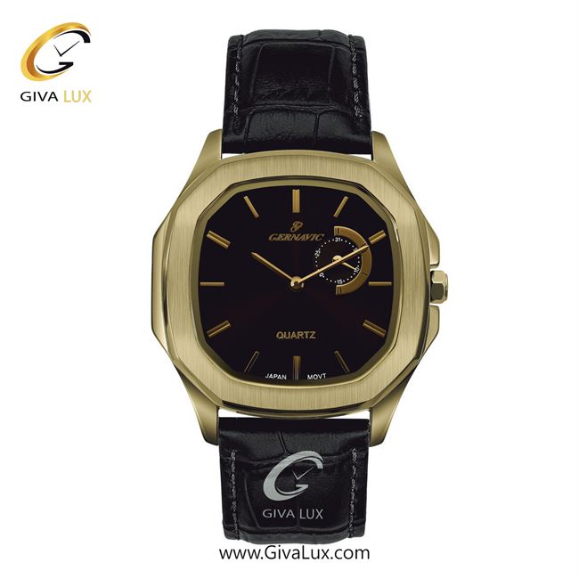 ساعت مچی اورجینال مردانه گرناویک دو موتوره زیر ثانیه طلایی | مشکی| مشکی-شامپاینی| کد رفرنس G306