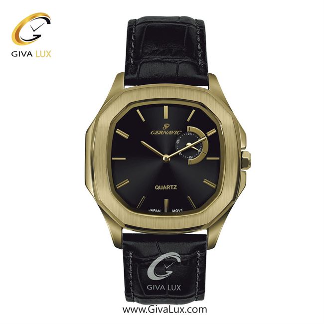 ساعت مچی اورجینال مردانه گرناویک دو موتوره زیر ثانیه طلایی | مشکی| طلایی-مشکی| کد رفرنس G306