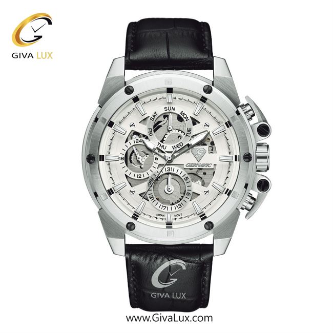 ساعت مچی اورجینال مردانه گرناویک سه موتوره فول تایم نقره ای | مشکی| نقره ای| کد رفرنس G307