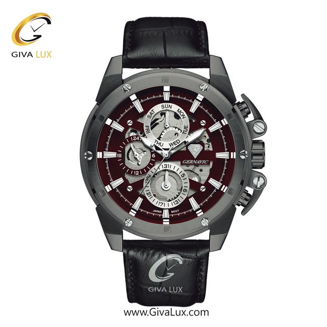 ساعت مچی اورجینال مردانه گرناویک سه موتوره فول تایم طوسی | مشکی| زرشکی| کد رفرنس G307