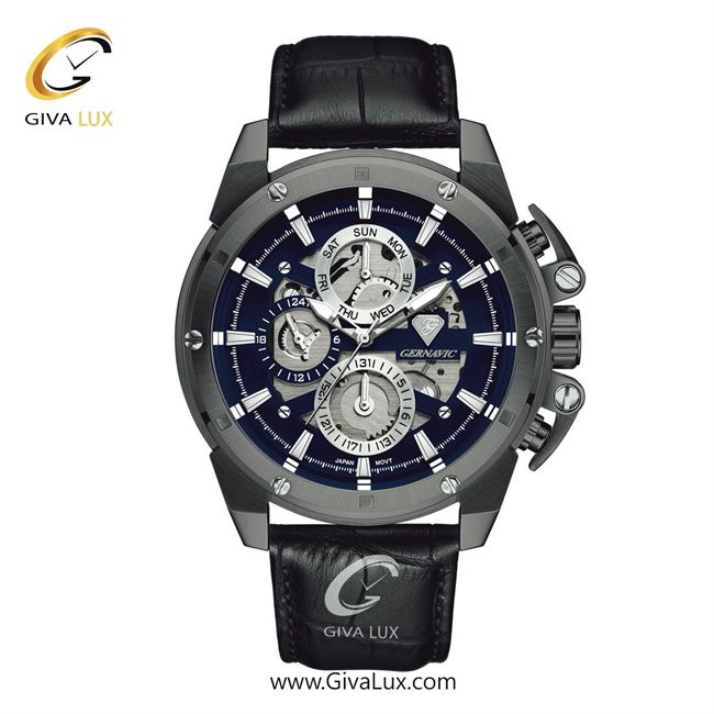 ساعت مچی اورجینال مردانه گرناویک سه موتوره فول تایم طوسی | مشکی| سرمه ای| کد رفرنس G307