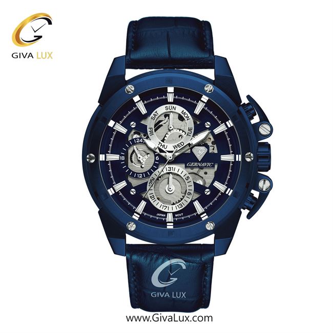 ساعت مچی اورجینال مردانه گرناویک سه موتوره فول تایم آبی | آبی| آبی| کد رفرنس G307