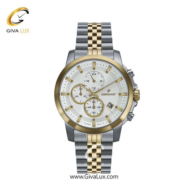 ساعت مچی اورجینال زنانه گرناویک سه موتوره کرنوگراف نقره ای-طلایی | طلایی-نقره ای| سفید| کد رفرنس G420