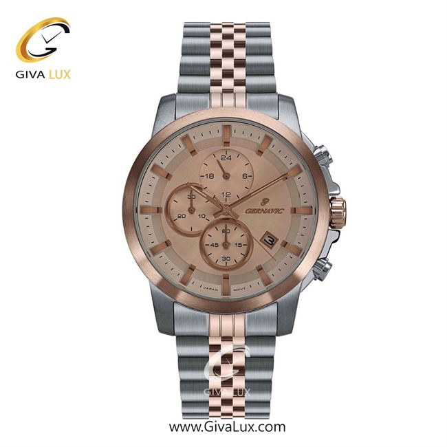 ساعت مچی اورجینال مردانه گرناویک سه موتوره کرنوگراف نقره ای-رزگلد | نقره ای-رزگلد| رزگلد| کد رفرنس G420