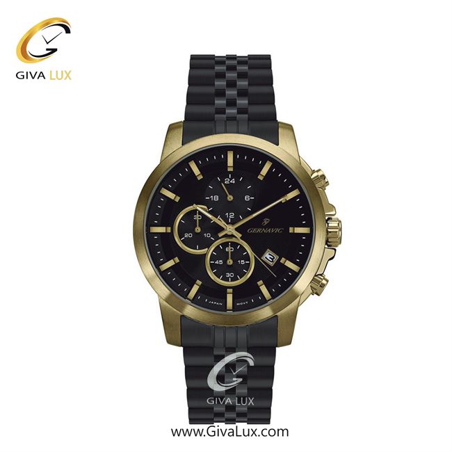 ساعت مچی اورجینال زنانه گرناویک سه موتوره کرنوگراف طلایی | مشکی| مشکی| کد رفرنس G420