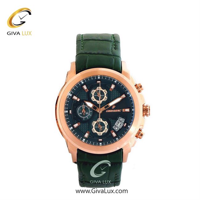 ساعت مچی اورجینال زنانه گرناویک سه موتوره کرنوگراف رزگلد | سبز| سبز| کد رفرنس G440