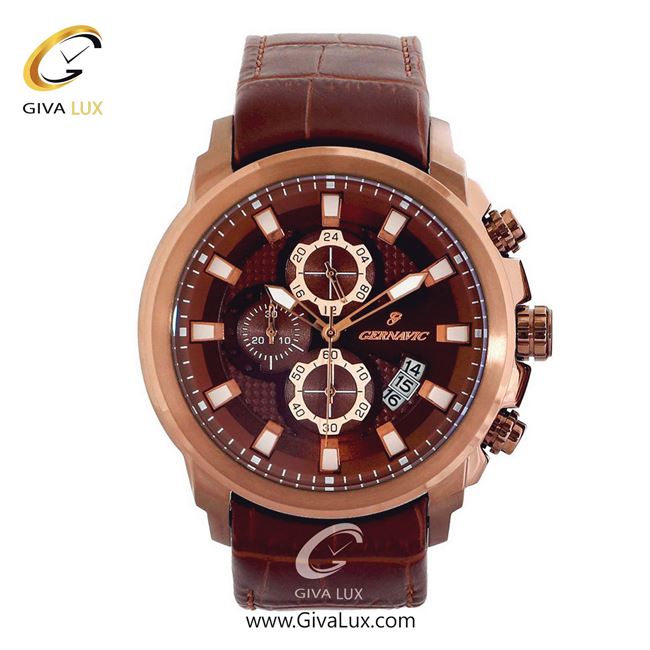 ساعت مچی اورجینال مردانه گرناویک سه موتوره کرنوگراف رزگلد | کافی| کافی| کد رفرنس G440