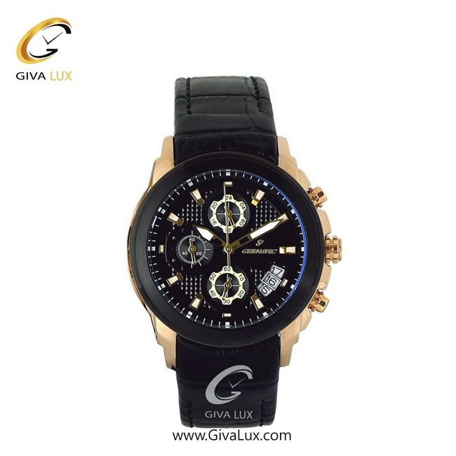 ساعت مچی اورجینال زنانه گرناویک سه موتوره کرنوگراف طلایی | مشکی| مشکی| کد رفرنس G440