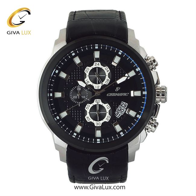 ساعت مچی اورجینال مردانه گرناویک سه موتوره کرنوگراف نقره ای | مشکی| مشکی| کد رفرنس G440
