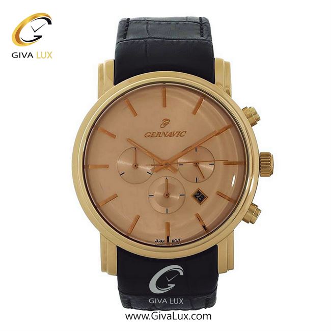 ساعت مچی اورجینال مردانه گرناویک سه موتوره کرنوگراف طلایی | مشکی| شامپاینی| کد رفرنس G447