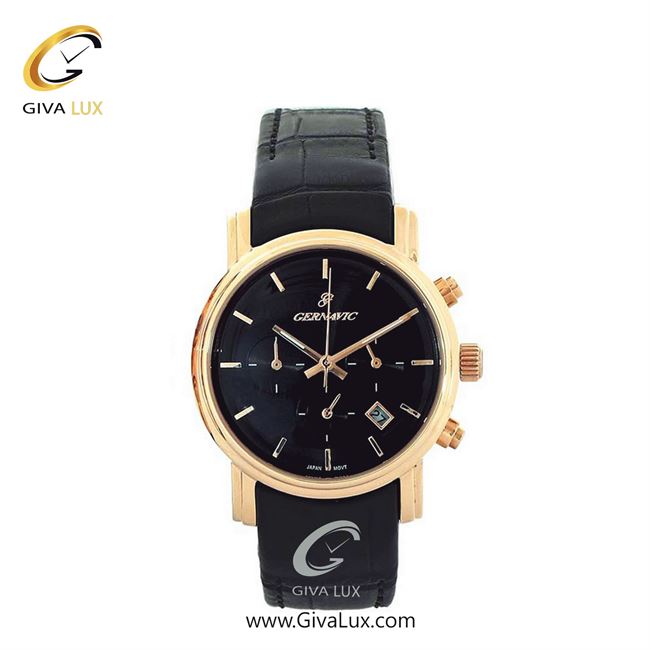 ساعت مچی اورجینال زنانه گرناویک سه موتوره کرنوگراف طلایی | مشکی| مشکی| کد رفرنس G447