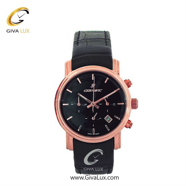 ساعت مچی اورجینال زنانه گرناویک سه موتوره کرنوگراف رزگلد | مشکی| مشکی| کد رفرنس G447