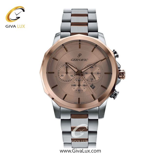ساعت مچی اورجینال مردانه گرناویک سه موتوره کرنوگراف رزگلد-نقره ای | نقره ای-رزگلد| رزگلد| کد رفرنس G454