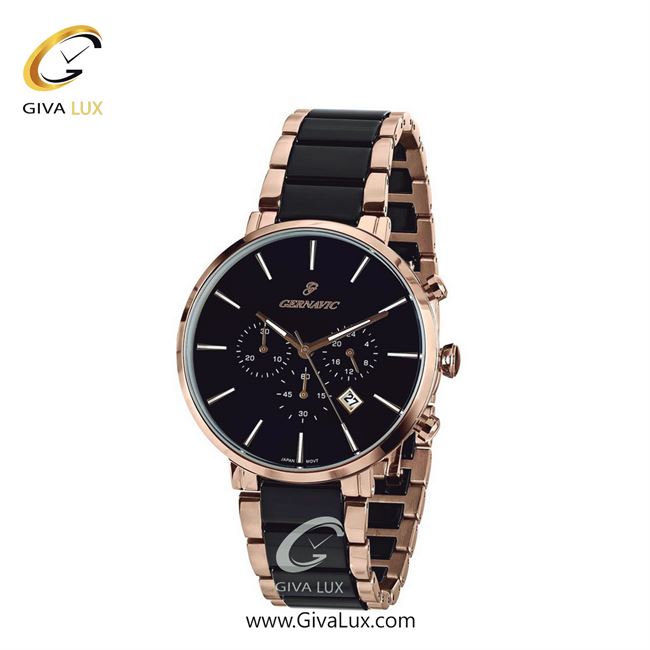 ساعت مچی اورجینال زنانه گرناویک سه موتوره کرنوگراف رزگلد | مشکی-رزگلد| سرمه ای| کد رفرنس G455