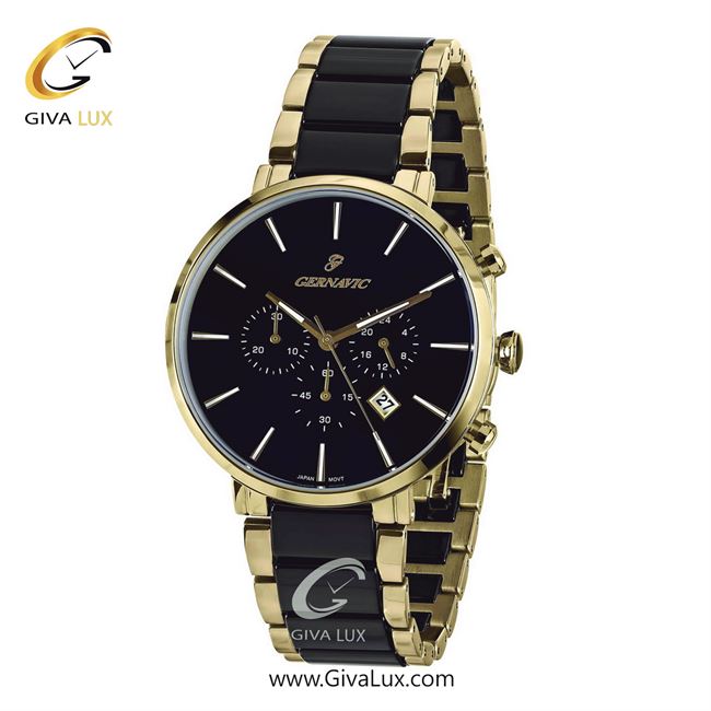 ساعت مچی اورجینال مردانه گرناویک سه موتوره کرنوگراف طلایی | طلایی-مشکی| سرمه ای| کد رفرنس G455
