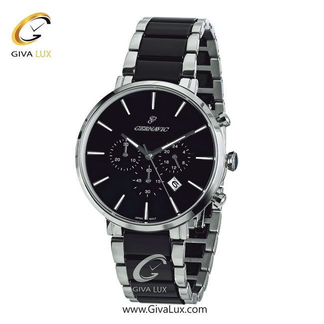 ساعت مچی اورجینال مردانه گرناویک سه موتوره کرنوگراف نقره ای | مشکی-نقره ای| مشکی| کد رفرنس G455