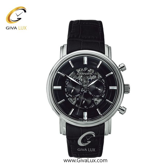 ساعت مچی اورجینال زنانه گرناویک سه موتوره فول تایم نقره ای | مشکی| مشکی| کد رفرنس G456