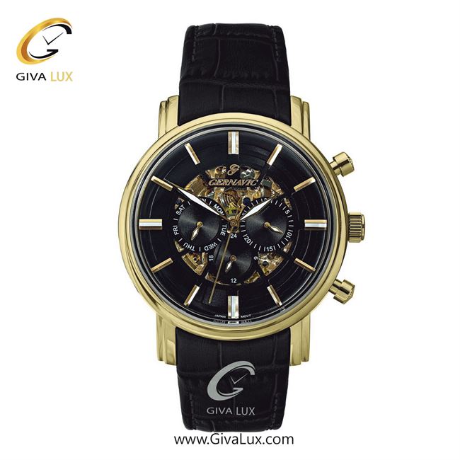 ساعت مچی اورجینال مردانه گرناویک سه موتوره فول تایم طلایی | مشکی| مشکی| کد رفرنس G456