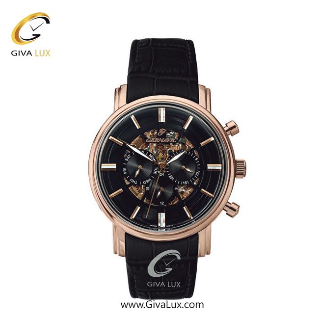 ساعت مچی اورجینال زنانه گرناویک سه موتوره فول تایم رزگلد | مشکی| مشکی| کد رفرنس G456