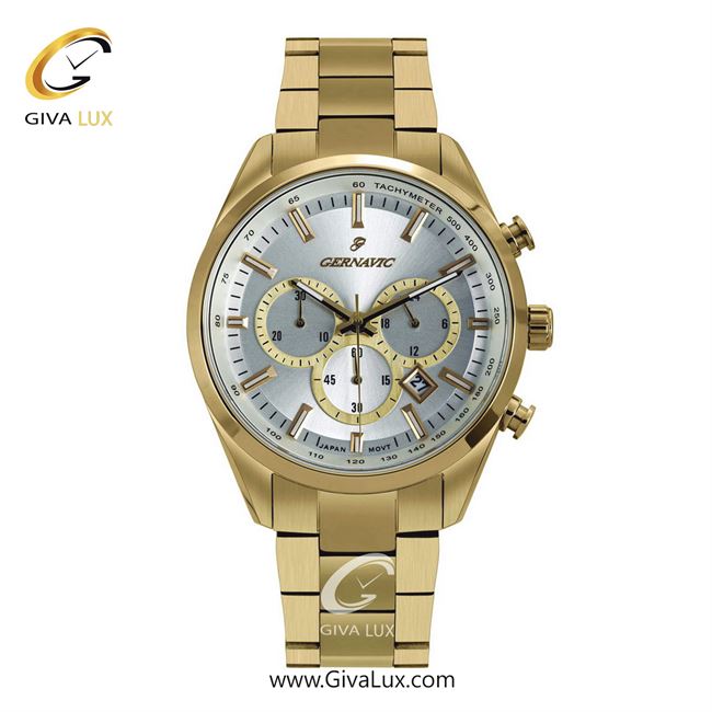 ساعت مچی اورجینال مردانه گرناویک سه موتوره کرنوگراف طلایی | طلایی| نقره ای| کد رفرنس G461