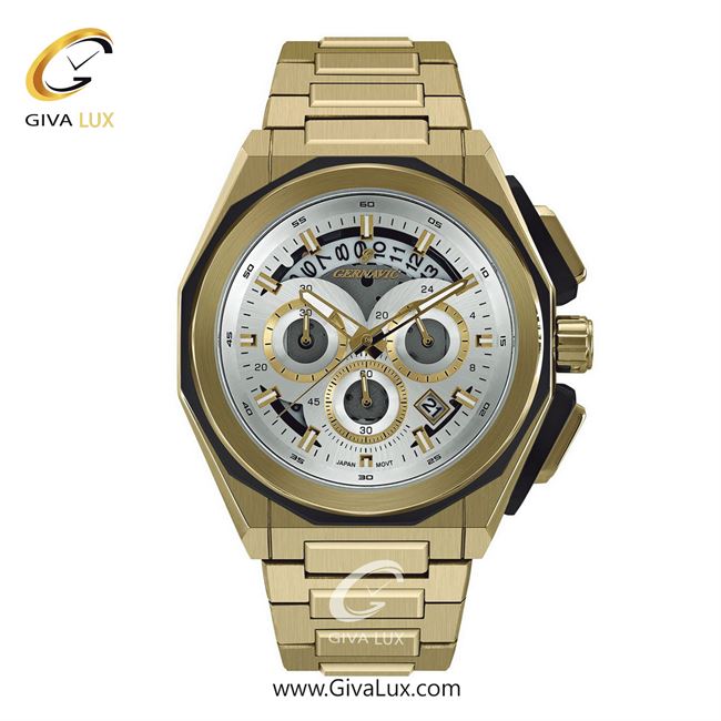 ساعت مچی اورجینال مردانه گرناویک سه موتوره کرنوگراف طلایی | طلایی| نقره ای| کد رفرنس G462