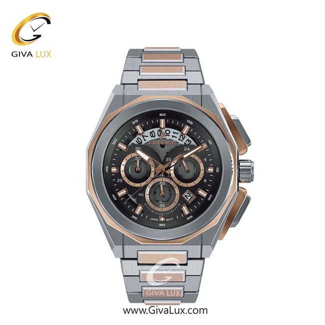 ساعت مچی اورجینال زنانه گرناویک سه موتوره کرنوگراف نقره ای-رزگلد | نقره ای-رزگلد| دودی| کد رفرنس G462