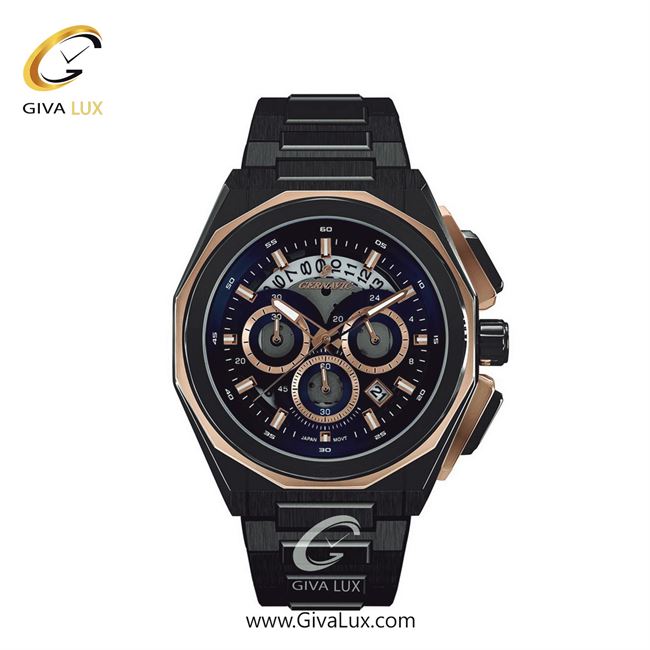 ساعت مچی اورجینال زنانه گرناویک سه موتوره کرنوگراف رزگلد-مشکی | مشکی| سرمه ای| کد رفرنس G462